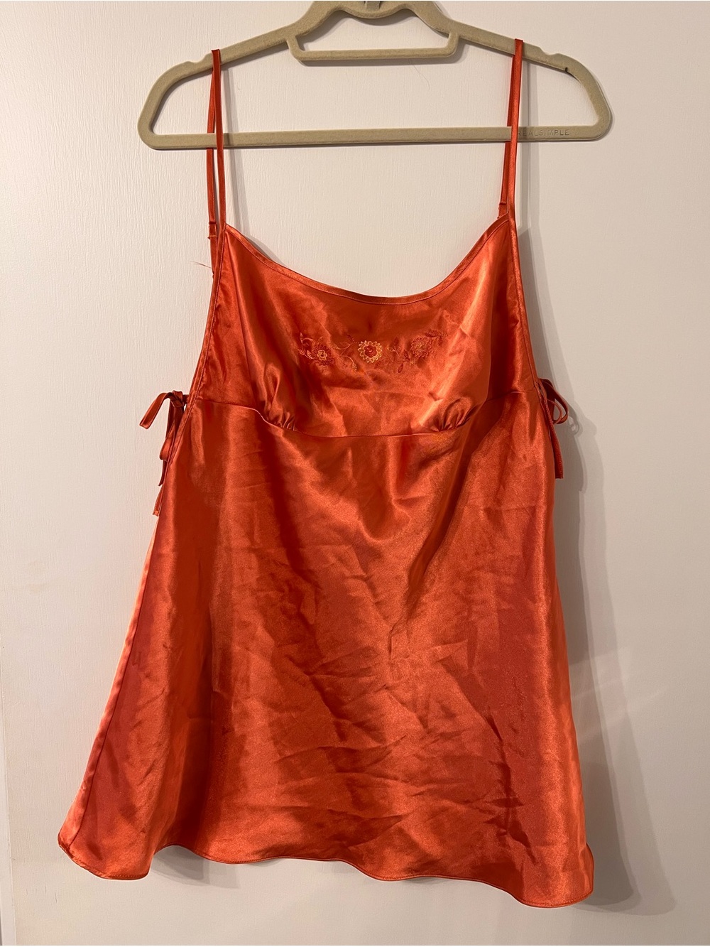 VINTAGE SOPHIA BY DELICATES ORANGE DAINTY BABYDOLL SLIP DRESS ✨